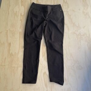 Ivanka Trump Dress Pants Womens 12 Black Twill Skinny Ankle Stretch Career Work